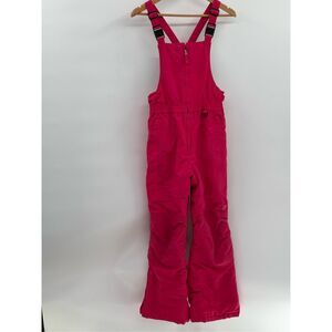 Land's End Snowbib Pants Kids Girls Size 14 Pink‎ Snowboard Ski Winter